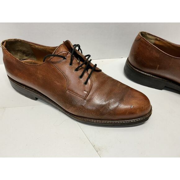 Salvatore Ferragamo Dress Shoes Men\'s Size 13 B Brown Leather Oxfords main image 9
